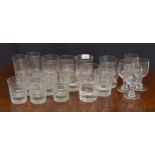 Group of assorted glass tumblers and drinking glasses