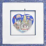 John Suchy (American, born 1946), 'Don't You Just Love This Town!', layered 3D lithograph in