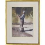 Claude Henry Buckle RI., RSMA., (1905-1973) - Study of a man standing, full length holding an