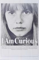 I am Curious (yellow) - USA release movie poster, 1967, starring Lena Nyman, 69cm x 104cm, GC - **