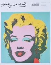 Andy Warhol - German advertisement poster featuring Marilyn Monroe, for the Exhibition at Bad