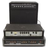 Ashdown MAG 300 bass guitar amplifier head; together with a Raven Roadie 100 amplifier head and a