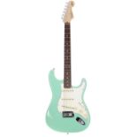 2009 Fender Jeff Beck Stratocaster electric guitar, made in USA; Body: surf green finish; Neck: