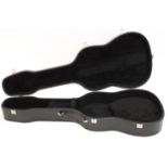 Acoustic guitar hard case, with 16" lower body width