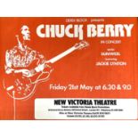Chuck Berry - original concert poster for Chuck Berry at The New Victoria Theatre, Oxford Street,