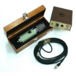 Bock Audio 251 tube condenser microphone, within original wooden box, with PSU and cable *Please