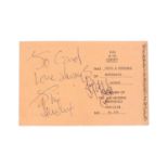 Jimi Hendrix - rare autographed Jimi Hendrix Experience Fan Club membership card, issued to Carol