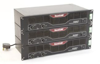 Three Soundlab G097 professional power amp rack units (3) *Please note: Gardiner Houlgate do not
