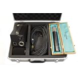 Lucas CS-1 large diaphragm tube condenser microphone, within wooden box and outer flight case,