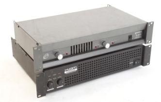 Kam KXR600 power amplifier rack unit; together with a Gemini X-03 power amp rack unit (2) *Please