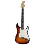 1991 Fender American Ultra Stratocaster electric guitar, made in USA; Body: sunburst finish, very