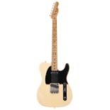 1977 Fender Telecaster electric guitar, made in USA; Body: blonde finish, some discolouration to