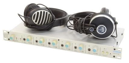 Furman HA-6AB headphone/monitor amplifier rack unit; together with a set of AKG K271 Mk II
