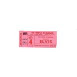 Elvis Presley - original Elvis Presley concert ticket, Olympia Stadium, Detroit, 4th October 1974