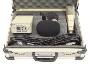 ADK Model TC condenser microphone, within a fitted hard case with DJ-8 power supply and cable,