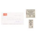 Jimi Hendrix - box ticket for the Jimi Hendrix Experience at The Royal Albert Hall, 24th February