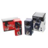 Two TC Electronic mini guitar pedals to include a Sub n Up Mini Octaver and a Spectra Comp bass