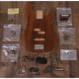 Selection of guitar spares to include a Villex pickup, two further pickups, a Hipshot bass tuner,