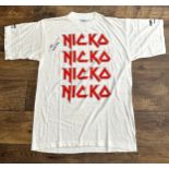 Nicko McBrain (Iron Maiden) - autographed 1991 tour T-shirt (XL), signed by Nicko McBrain to the