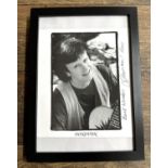 Donovan - autographed black and white publicity photograph, framed *Sent to the vendor for