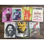 Seven issues of the 1960s alternative / underground Oz magazine (7)