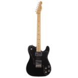 2004 Fender Telecaster Custom electric guitar, made in Mexico; Body: black finish, surface scratches