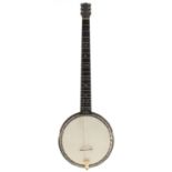 Daniel's Patent five string banjo, with metal resonator, 9" skin, stamped Daniel's Patent, 112