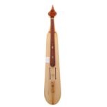Contemporary Turkish Saz, with bowl back and seven strings, 37.25" long overall, case; also a