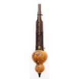 Contemporary Chinese double gourd flute, hard case