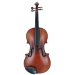 French J.T.L violin labelled Sebastien Kloz ..., 14 1/8", 35.90cm