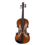 Early 20th century Germany violin, 14 1/16", 35.70cm, bow, case