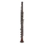 Cocuswood Boehm system oboe with silver keywork, signed GA (monogram), Gautrot-Marquet, Paris,