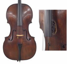 Fine and interesting 18th century violoncello labelled and probably by Sebastianus Rauch me fecit,