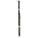 Good maple bassoon with twenty German silver keys, signed Kruspe, Erfurt, made circa 1880, 32.0cm,