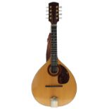 Good contemporary mandolin by and labelled Chris W. Woods, 43 Johnsdale Oxted 2000, with pear shaped