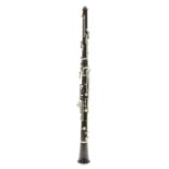 African blackwood oboe with German silver keywork, signed Adler & Co, made by Oscar Adler in