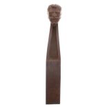 English unfinished carved head and peg box for a six string viola da Gamba, 14 1/2", high