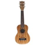 Contemporary Tanglewood Tribal Spirit ukulele, Model TU11Z, labelled, hard case