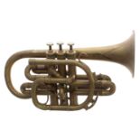 Brass cornet with three E.Daniel Patent 1881 compensating valves, signed Halari, F.Sudre, á Paris,