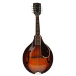Good Gibson A50 mandolin circa 1946/47 with pear shaped sunburst body and mother of pearl dot