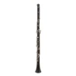 Good ebony oboe with silver keywork, signed Brevete, (treble clef), Nonon, Paris, made circa 1855,