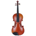Mid 20th century French Stradivari copy violin labelled Made in France..., 13 15/16", 35.40cm
