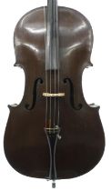 Early 20th century violoncello labelled Andreas Amati..., 30", 76.20cm, soft case