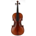 Early 20th century Eastern European Stradivari copy violin, 14 1/8", 35.90cm