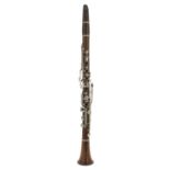 Cocuswood Clinton Model clarinet with German silver keywork, unnamed, made circa 1880, 62.5cm;