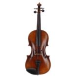 Bohemian three-quarter size violin, 13 3/16", 33.50cm