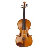 Early 20th century German viola, 15 1/16", 38.10cm; also a contemporary viola, 15 1/8", 38.40cm (2)