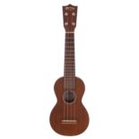 Contemporary ukulele by and labelled Martin & Co, S1 Uke, ser. no. 8337, Made in Mexico..., with gig