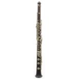 Cocuswood Boehm system oboe with maillechort keywork, signed (lyre), Joseph Buyst, Bruxelles, JB (