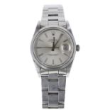 Rolex Oyster Perpetual Date stainless steel gentleman's wristwatch, reference no. 15210, serial